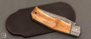  Couteau " Ipanema " custom par David Breniere - Ivoire de mammouth et lame damas