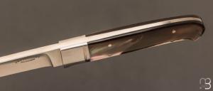 Couteau " Drop point intégral " par Dietmar F. Kressler - Black Lip Pearl