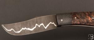   Couteau " Pilon "  custom de Anthony Brochier - Fatcarbon et lame San-Maï