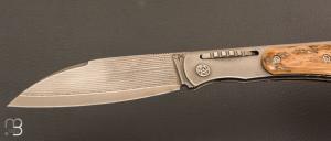   Couteau " Fox " pliant de Éric Parmentier - Ivoire de mammouth et SGPS