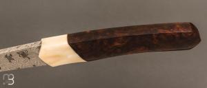 Couteau " 1820 " par Nicolas Mestrallet - Atelier du couteau de Vaunaveys - Damas mosaïque et bois de fer