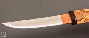  Couteau "Aïkuchi " fixe par Citadel Dep Dep - Hêtre debout stabilisé