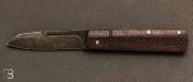 Couteau "Barlow" pliant custom Micarta et XC100 par Nicolas Weber