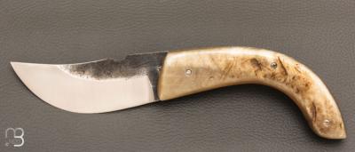 Couteau " Berger à cran plat " pliant par José Viale - Corne de bélier