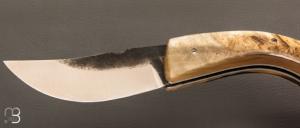 Couteau " Berger à cran plat " pliant par José Viale - Corne de bélier