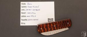 Couteau " Bull " custom de David Margrita - Mbull Knives - Amourette et lame damas