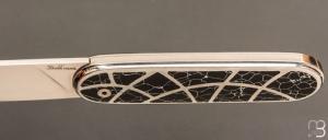   Couteau "Bull'ix" custom de Florent Dall'ava - L'atelier Dall'ava - Onyx argent et lame en RWL34