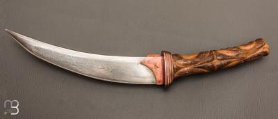   Couteau " Carved Oosic Persian Tanto " custom par Mardi Meshejian
