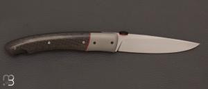Couteau "  Darno  " custom de Philippe Ricard - Fibre de carbone / Titane et N690