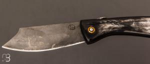 Couteau " Eustache " piémontais par Geoffroy Gautier - Corne noire