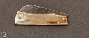  Couteau " Eustache " piémontais par Geoffroy Gautier - Corne noire