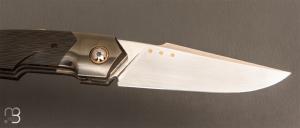   Couteau " Front-flipper " custom par Romain Lopez - Fibre de carbone "Sidecut" et RWL34