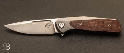 Couteau GSD v2 Titane inlay micarta par Liong Mah