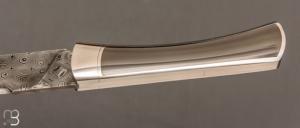  Couteau " Gentleman automatique " custom de Florent Dall'ava - L'atelier Dall'ava - Damas / Zirconium
