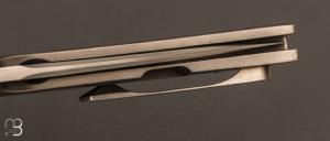   Couteau  "  Heatseeker " custom par Tashi Bharucha - Titane et lame en CPM-154