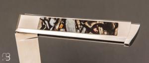   Couteau " Hemi  " pompe arrière par Nicolas Couderc - Molaire de mammouth et lame RWL-34