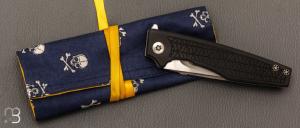 Couteau " IKE " custom par Torpen Knives - Jérôme Hovaere - G10 et lame en N690Co