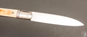   Couteau " Issoire 3 pièces " par Romain Alvarez - RWL34 et ivoire de mammouth