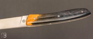   Couteau " L08 " de poche pliant par Perceval - Os de chameau et 19C27