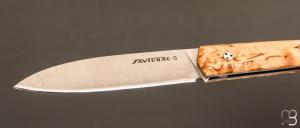 Couteau " Le Capi " par la Coutellerie Savignac -  Bouleau et lame en 14c28