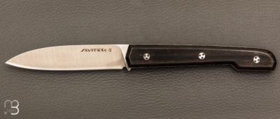  Couteau " Le Capi " par la Coutellerie Savignac - Ebène et lame en 14c28