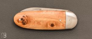 Couteau " Le Manu " par La Bonne Trempe - Genévrier et 14c28