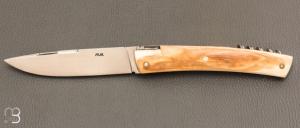 Couteau  " Le Thiole 2 pices"  de Robert Beillonnet - ivoire de mammouth et RWL34