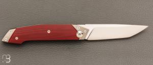    Couteau " Liner lock " custom par Samuel Jugieau - G10 et lame en RWL34