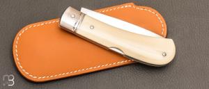    Couteau " Lock Back " custom par Laurent Gaillard - Micarta et 14c28N