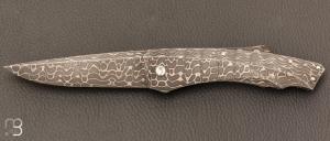   Couteau " Lock-Back trompe l'il" de Alain & Joris Chomilier - Full damas