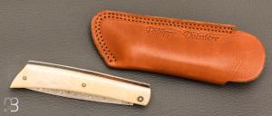   Couteau "Mandrin" de collection par Philippe Voissière - Ivoire de mammouth et lame Damasteel®