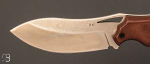 Couteau " Ness Wolf XL N°4 " pliant par Opus Knives - N690 et Micarta marron