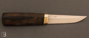 Couteau " Puukko " Custom Nordique de Pekka Tuominen - Micarta et lame en RWL34