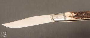 Couteau " Rumilly " custom de Jérôme Bellon - Bois de cerf et RWL34