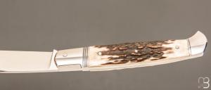 Couteau " Rumilly " custom de Jérôme Bellon - Bois de cerf et RWL34