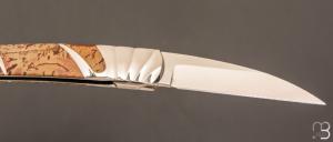 Couteau  "  Skimmer Self Lock " par Scott Sawby - Field jaspe