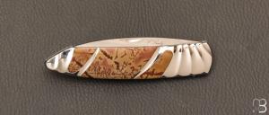 Couteau  "  Skimmer Self Lock " par Scott Sawby - Field jaspe