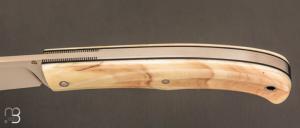   Couteau  "  Slack  " custom par Raphaël Durand - Ivoire de phacochère et RWL-34