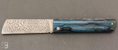 Couteau " Snard " Cristal Steel par Tom Fleury - Hêtre échauffé