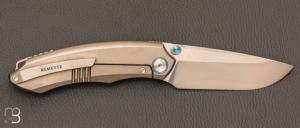 Couteau  " Wild Species WD108-G " par Remette RT - Titane et lame en M390