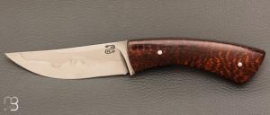 Couteau droit par Nicolas Mestrallet - Atelier du couteau de Vaunaveys - Acier C130 et amourette