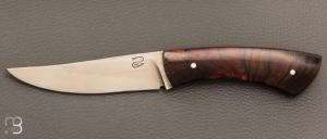   Couteau droit par Nicolas Mestrallet - Atelier du couteau de Vaunaveys - Acier C130 et bois de fer