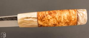  Couteau " puukko " custom Nordique  de Laurent Juhel - Boeuf musqué et bouleau