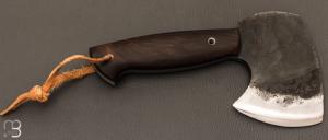 Mini hachette de camp faite main par Frédéric Marchand - XC75 et Noyer