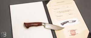  " Nightingale variation Knife " custom par Oliver Goldschmidt - Bois de fer et damas