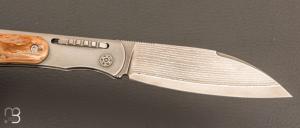   Couteau " Fox " pliant de Éric Parmentier - Ivoire de mammouth et SGPS