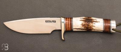 Couteau  " #25 Trapper " droit de Randall  - Bois de cerf