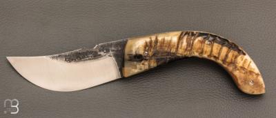 Couteau "Berger à cran plat " pliant par José Viale - Corne de bélier
