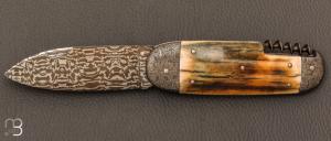   Couteau " Bouledogue 2 pièces " Damas de Jean Pierre Veysseyre