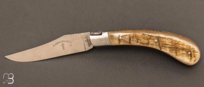 Couteau " Capuchadou 12cm " Corne de bélier et lame en 14C28 par Fontenille-Pataud